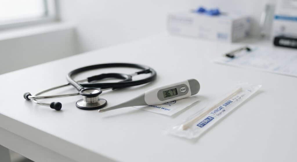 Urgent care for strep throat is usually the right call when a sore throat comes on fast, the fever will not break, and swallowing has become painful.